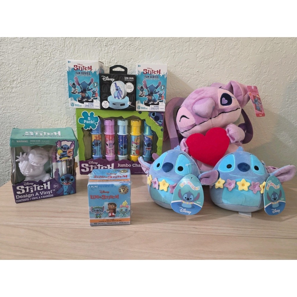 Disney Lilo & Stitch Toy Lot Squishmallows Plush Figures USB Collectibles NWT